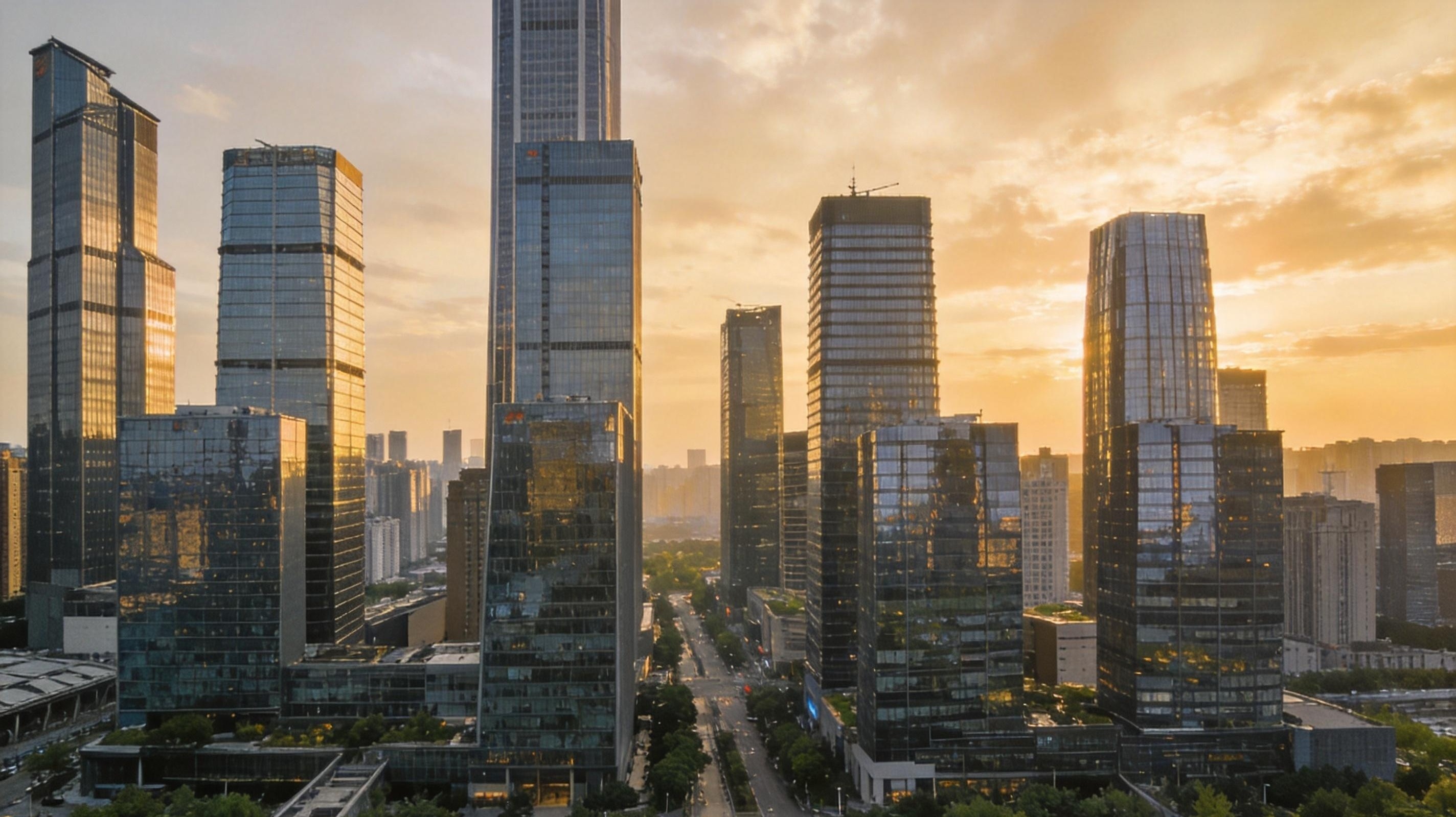 现代城市商务建筑群